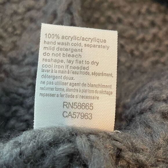 BP Cable Knit Collar Scarf Gray Open Snood Neck Warmer Winter One Size - Picture 4 of 4